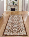 Savannah Elegance Collection Area Rug - Augusta (Brown) Runner Brown  lifestyle 66