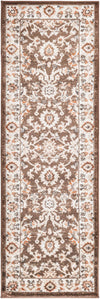 Savannah Elegance Collection Area Rug - Augusta (Brown) Runner Brown  lifestyle 18