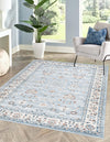 Savannah Elegance Collection Area Rug - Augusta (Aqua Blue) Rectangle Aqua Blue  lifestyle 2