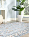 Savannah Elegance Collection Area Rug - Augusta (Aqua Blue) Rectangle Aqua Blue  lifestyle 3