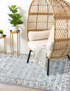 Savannah Elegance Collection Area Rug - Augusta (Aqua Blue) Rectangle Aqua Blue  lifestyle 7