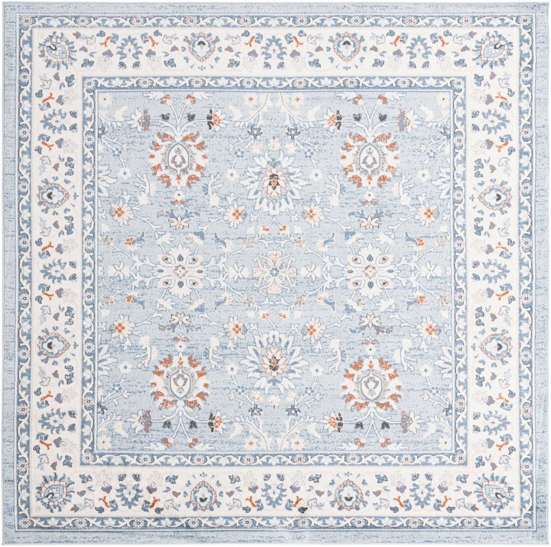 Savannah Elegance Collection Area Rug - Augusta (Aqua Blue) Square Aqua Blue  lifestyle 12