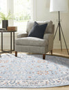 Savannah Elegance Collection Area Rug - Augusta (Aqua Blue) Oval Aqua Blue  lifestyle 44