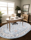 Savannah Elegance Collection Area Rug - Augusta (Aqua Blue) Oval Aqua Blue  lifestyle 53