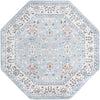 Savannah Elegance Collection Area Rug - Augusta (Aqua Blue) Octagon Aqua Blue  lifestyle 14