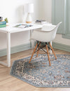 Savannah Elegance Collection Area Rug - Augusta (Aqua Blue) Octagon Aqua Blue  lifestyle 19