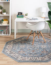 Savannah Elegance Collection Area Rug - Augusta (Aqua Blue) Octagon Aqua Blue  lifestyle 28