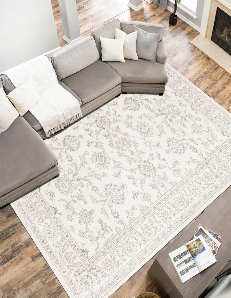 Savannah Elegance Collection Area Rug - Augusta (Ivory) Rectangle Ivory  lifestyle 7