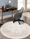 Savannah Elegance Collection Area Rug - Augusta (Ivory) Round Ivory  lifestyle 41