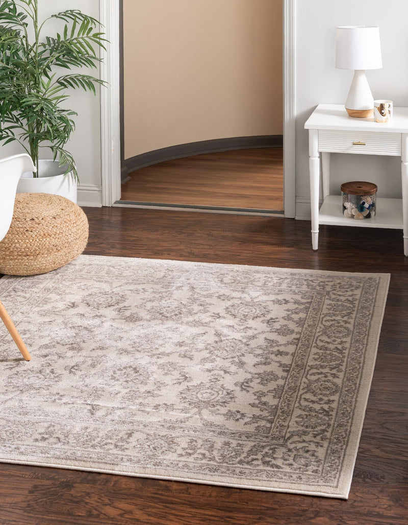 Savannah Elegance Collection Area Rug - Augusta (Ivory) Square Ivory  lifestyle 21