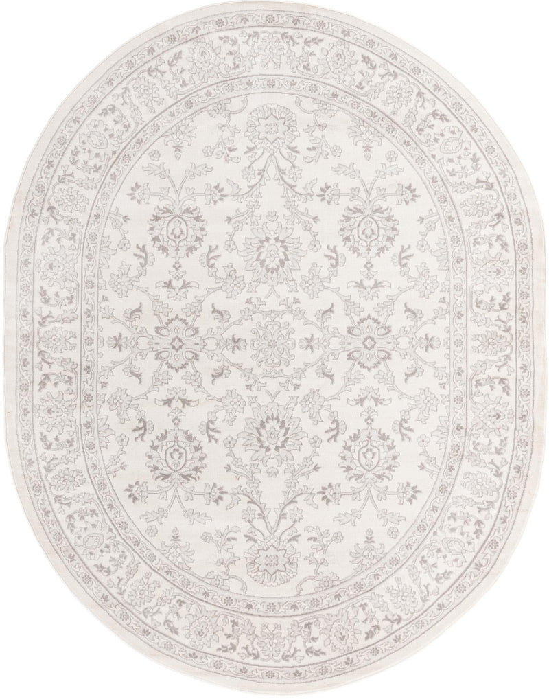 Savannah Elegance Collection Area Rug - Augusta (Ivory) Oval Ivory  lifestyle 17