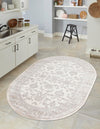 Savannah Elegance Collection Area Rug - Augusta (Ivory) Oval Ivory  lifestyle 57