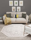 Savannah Elegance Collection Area Rug - Augusta (Ivory) Octagon Ivory  lifestyle 43