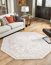 Savannah Elegance Collection Area Rug - Augusta (Ivory) Octagon Ivory  lifestyle 49