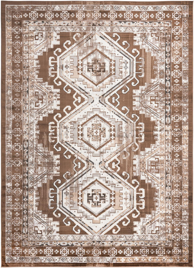 Savannah Elegance Collection Area Rug -  Tybee (Brown) Rectangle Brown Main