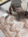 Savannah Elegance Collection Area Rug -  Tybee (Brown) Rectangle Brown  lifestyle 5