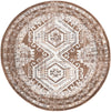 Savannah Elegance Collection Area Rug -  Tybee (Brown) Round Brown  lifestyle 15