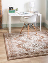 Savannah Elegance Collection Area Rug -  Tybee (Brown) Square Brown  lifestyle 21