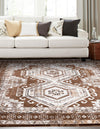 Savannah Elegance Collection Area Rug -  Tybee (Brown) Square Brown  lifestyle 70