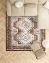 Savannah Elegance Collection Area Rug -  Tybee (Brown) Square Brown  lifestyle 75