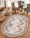 Savannah Elegance Collection Area Rug -  Tybee (Brown) Oval Brown  lifestyle 43