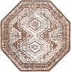 Savannah Elegance Collection Area Rug -  Tybee (Brown) Octagon Brown  lifestyle 18