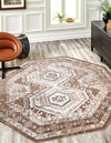 Savannah Elegance Collection Area Rug -  Tybee (Brown) Octagon Brown  lifestyle 46