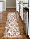 Savannah Elegance Collection Area Rug -  Tybee (Brown) Runner Brown  lifestyle 66