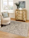 Seville Stripes Collection Area Rug -  Granada (Gray) Square Gray  lifestyle 9