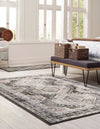 Savannah Elegance Collection Area Rug -  Tybee (Gray) Rectangle Gray  lifestyle 3