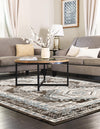 Savannah Elegance Collection Area Rug -  Tybee (Gray) Rectangle Gray  lifestyle 5