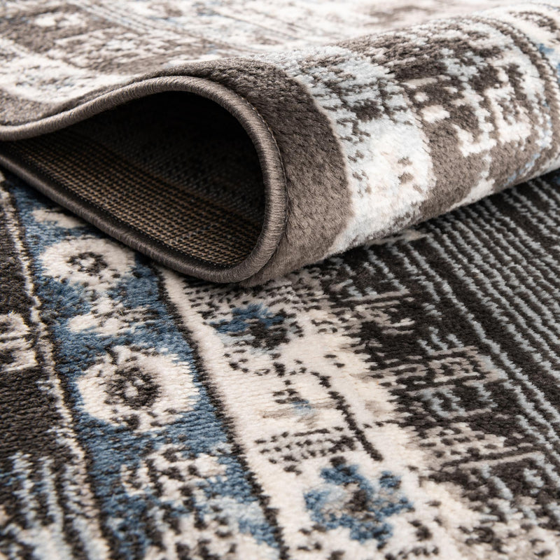 Savannah Elegance Collection Area Rug -  Tybee (Gray) Rectangle Gray  lifestyle 5