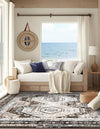 Savannah Elegance Collection Area Rug -  Tybee (Gray) Square Gray  lifestyle 40