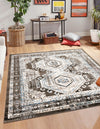 Savannah Elegance Collection Area Rug -  Tybee (Gray) Square Gray  lifestyle 60