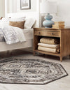 Savannah Elegance Collection Area Rug -  Tybee (Gray) Octagon Gray  lifestyle 22