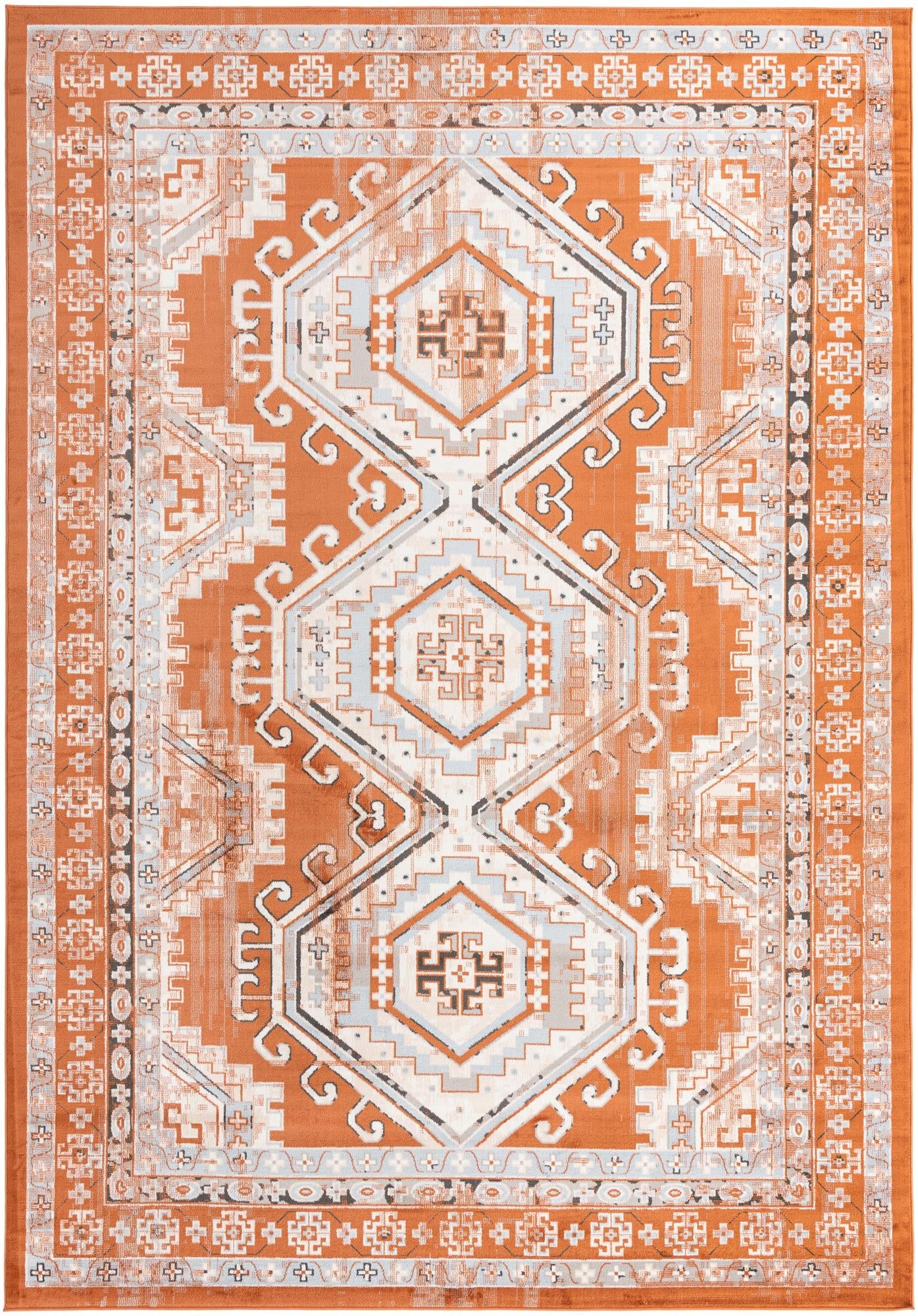 Savannah Elegance Collection Area Rug -  Tybee (Terracotta)