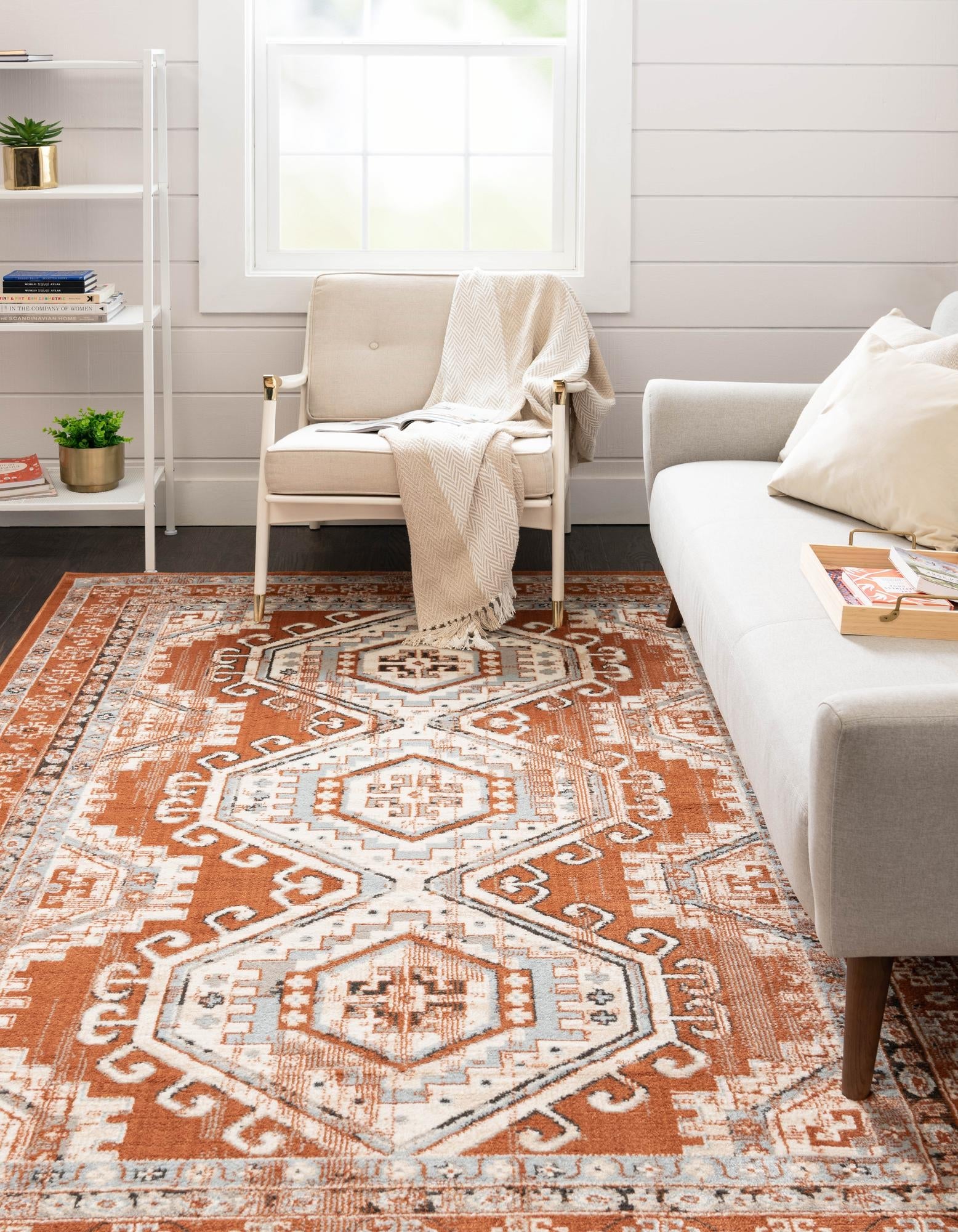 Savannah Elegance Collection Area Rug -  Tybee (Terracotta)