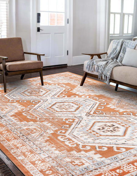 Savannah Elegance Collection Area Rug -  Tybee (Terracotta)