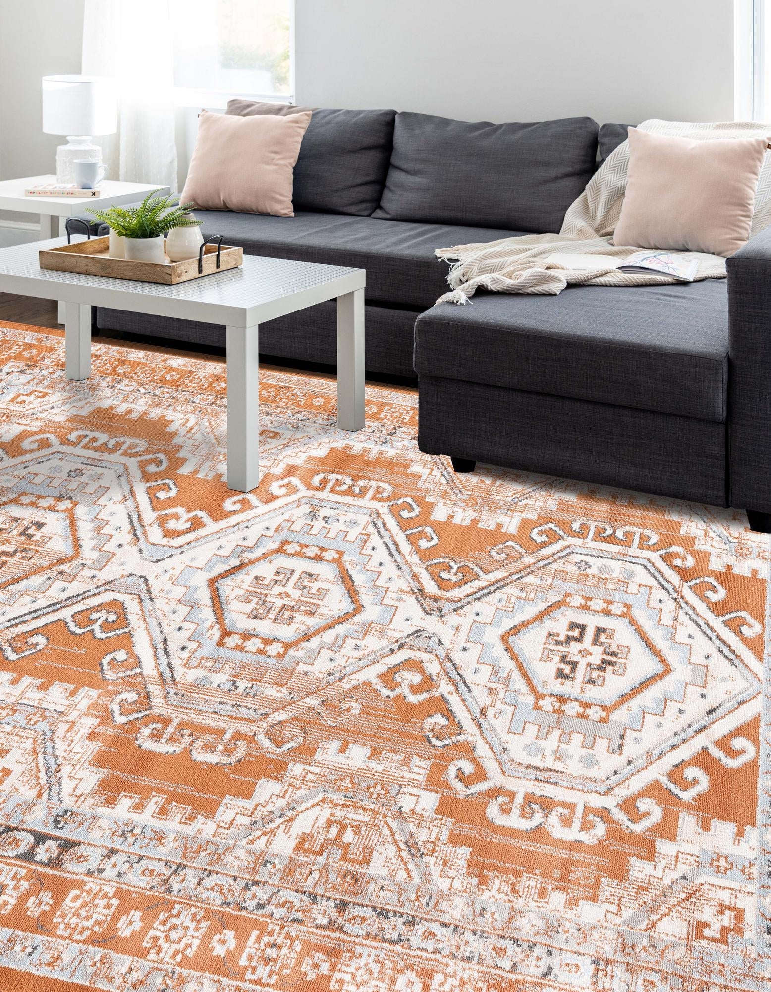 Savannah Elegance Collection Area Rug -  Tybee (Terracotta)