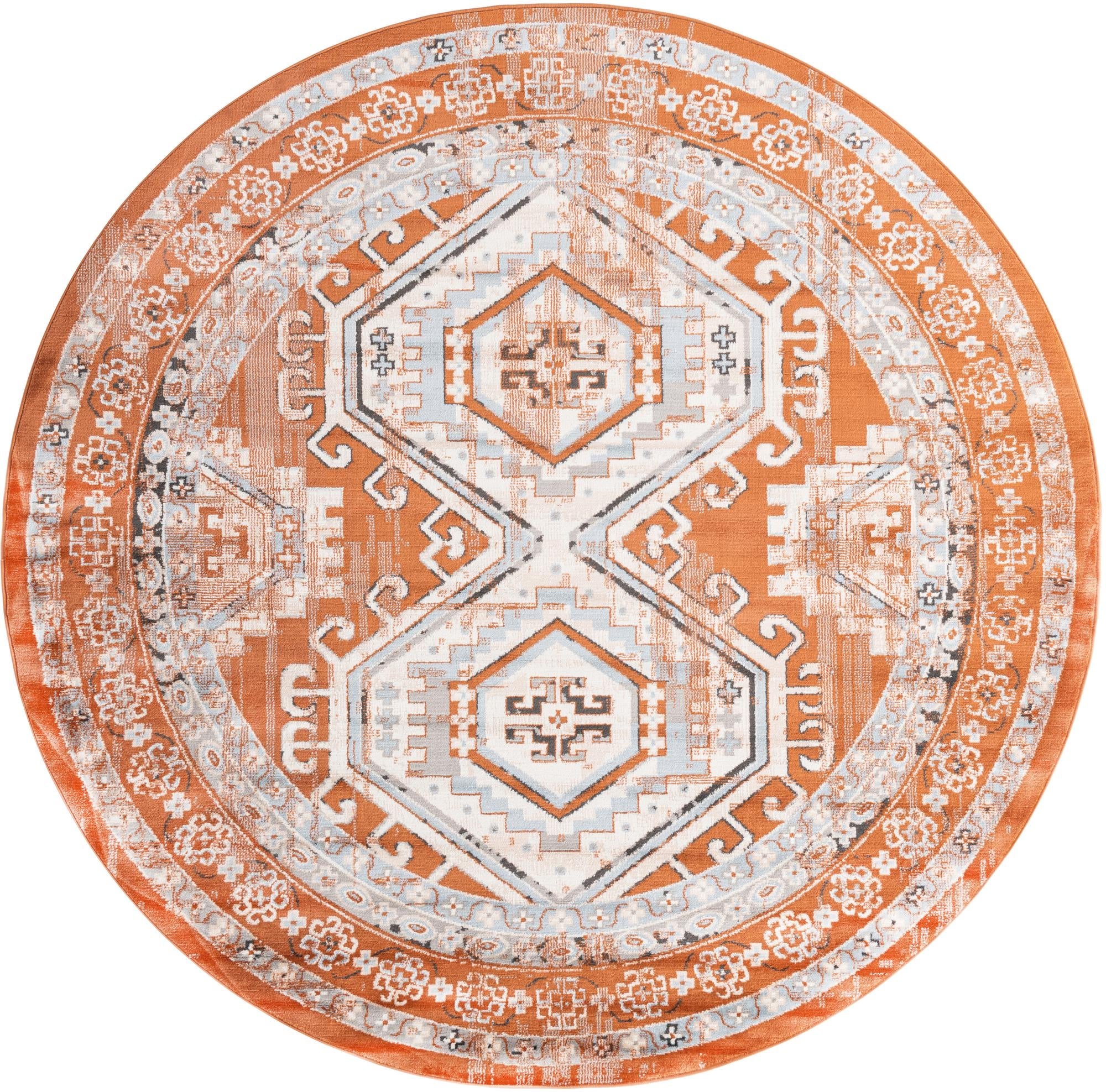 Savannah Elegance Collection Area Rug -  Tybee (Terracotta)