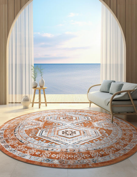 Savannah Elegance Collection Area Rug -  Tybee (Terracotta)