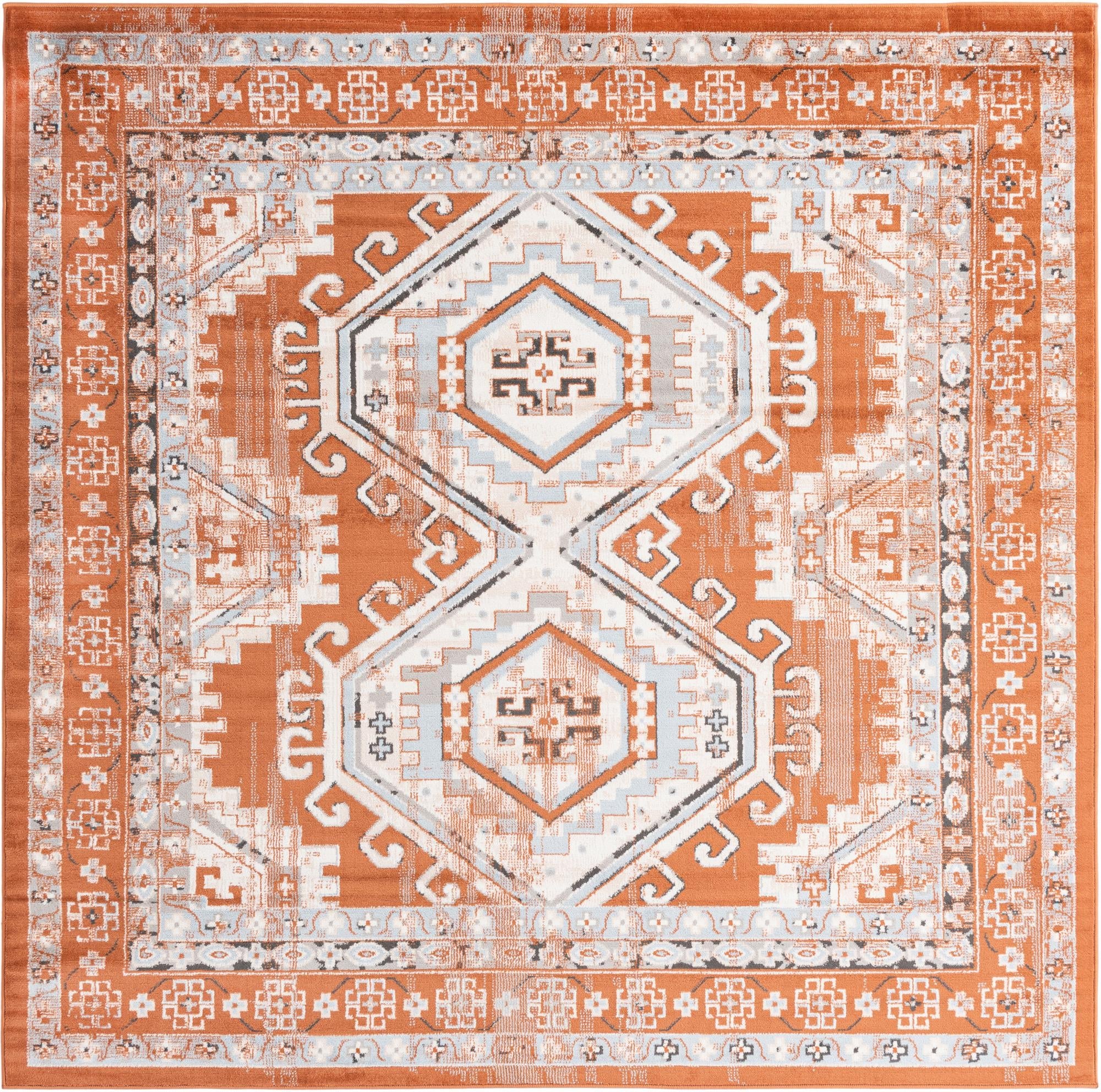 Savannah Elegance Collection Area Rug -  Tybee (Terracotta)