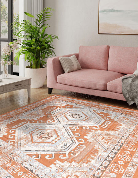 Savannah Elegance Collection Area Rug -  Tybee (Terracotta)