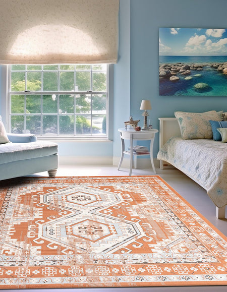 Savannah Elegance Collection Area Rug -  Tybee (Terracotta)