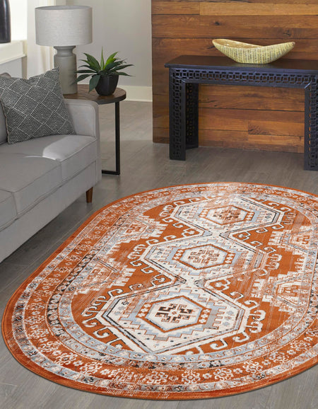 Savannah Elegance Collection Area Rug -  Tybee (Terracotta)