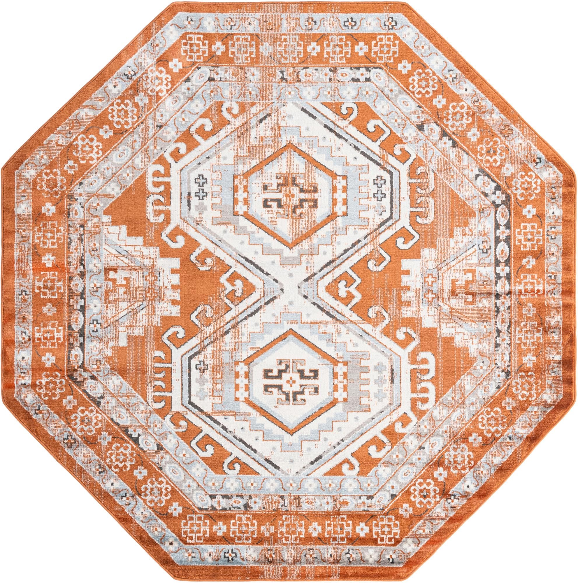 Savannah Elegance Collection Area Rug -  Tybee (Terracotta)