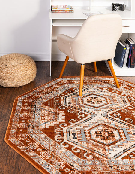 Savannah Elegance Collection Area Rug -  Tybee (Terracotta)