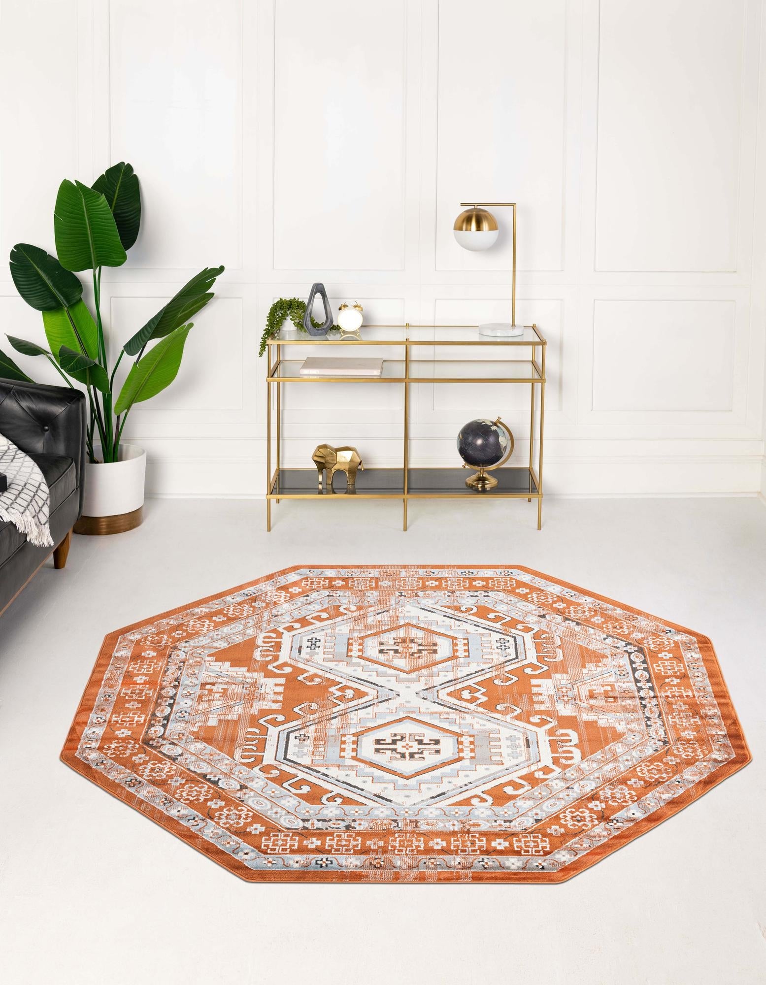 Savannah Elegance Collection Area Rug -  Tybee (Terracotta)