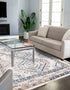 Savannah Elegance Collection Area Rug -  Tybee (Gray Blue)