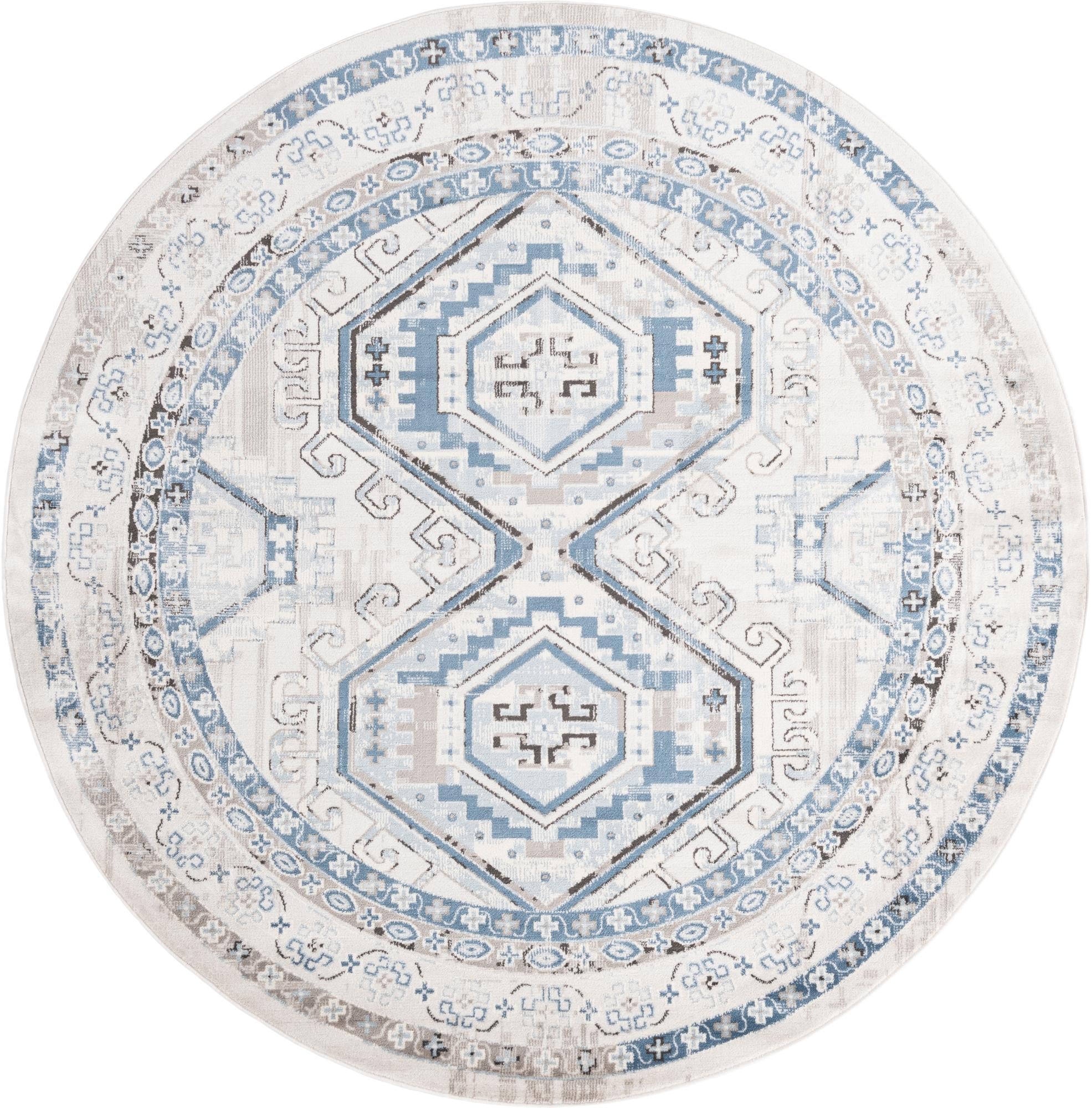 Savannah Elegance Collection Area Rug -  Tybee (Gray Blue)